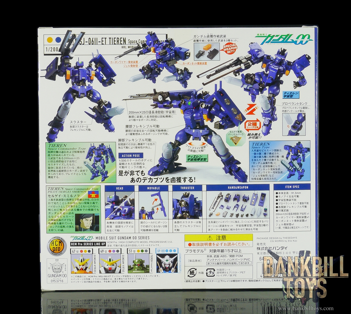 กันดั้ม Bandai HCM Pro High Complete Model Progressive 1/200 No.53-00 MSJ-06II-ET Tieren Space Commander Type Set