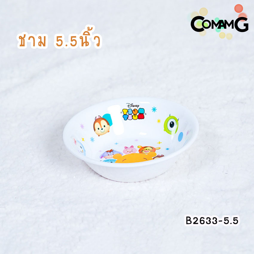 จานชามช้อนเด็ก Disney Tsum Tsum ชุดเซ็ตอุปกรณ์ทานอาหารสำหรับเด็กลายดิสนี่ย์ ซัมซัม ลิขสิทธิ์แท้ ฟลาวเวอร์แวร์(Flower ware) พร้อมส่ง!!!