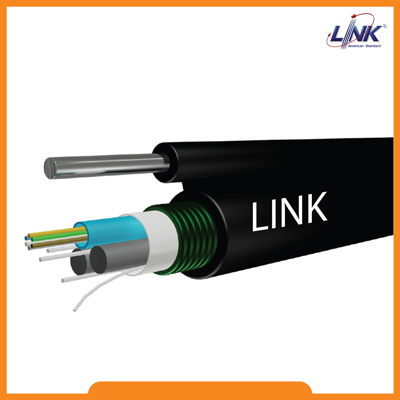 UFC5506DSA Fiber Optic 6 Core OM2 50/125 μm Multi-Mode, Single Tube, Stranded Drop Wire, Armored
