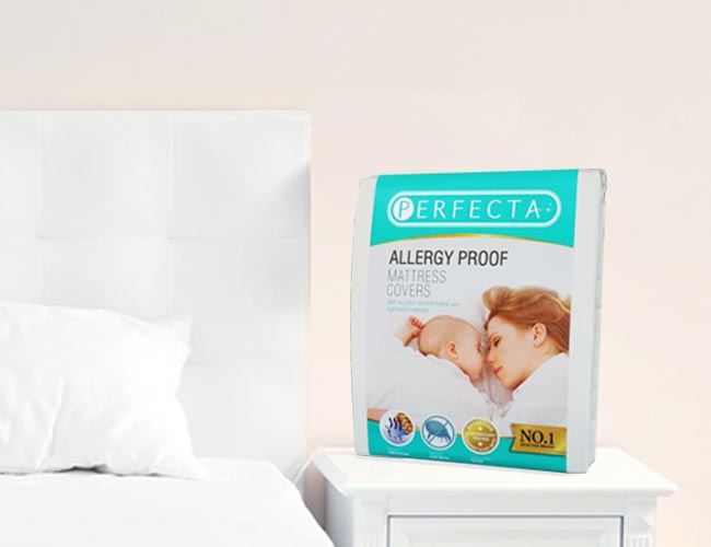 ผ้าปูที่นอนกันไรฝุ่น ขนาดเตียง 3.5 ฟุต แบรนด์ PERFECTA (เตียงเดี่ยว)