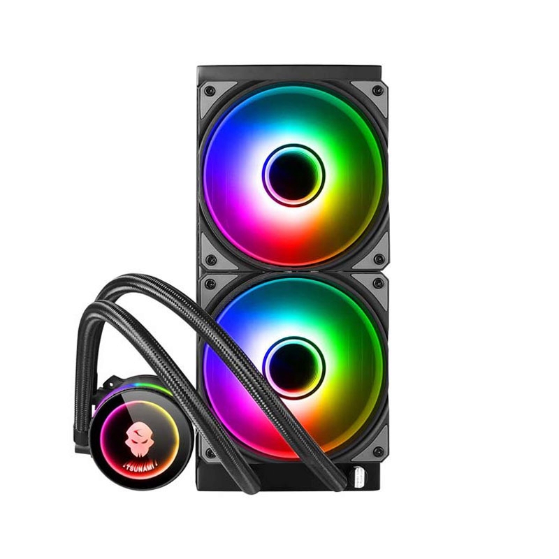 ชุดน้ำปิดTsunami 2ตอน CM-240 PRO ARGB Coolman รองรับ intel gen12 สินค้าใหม่