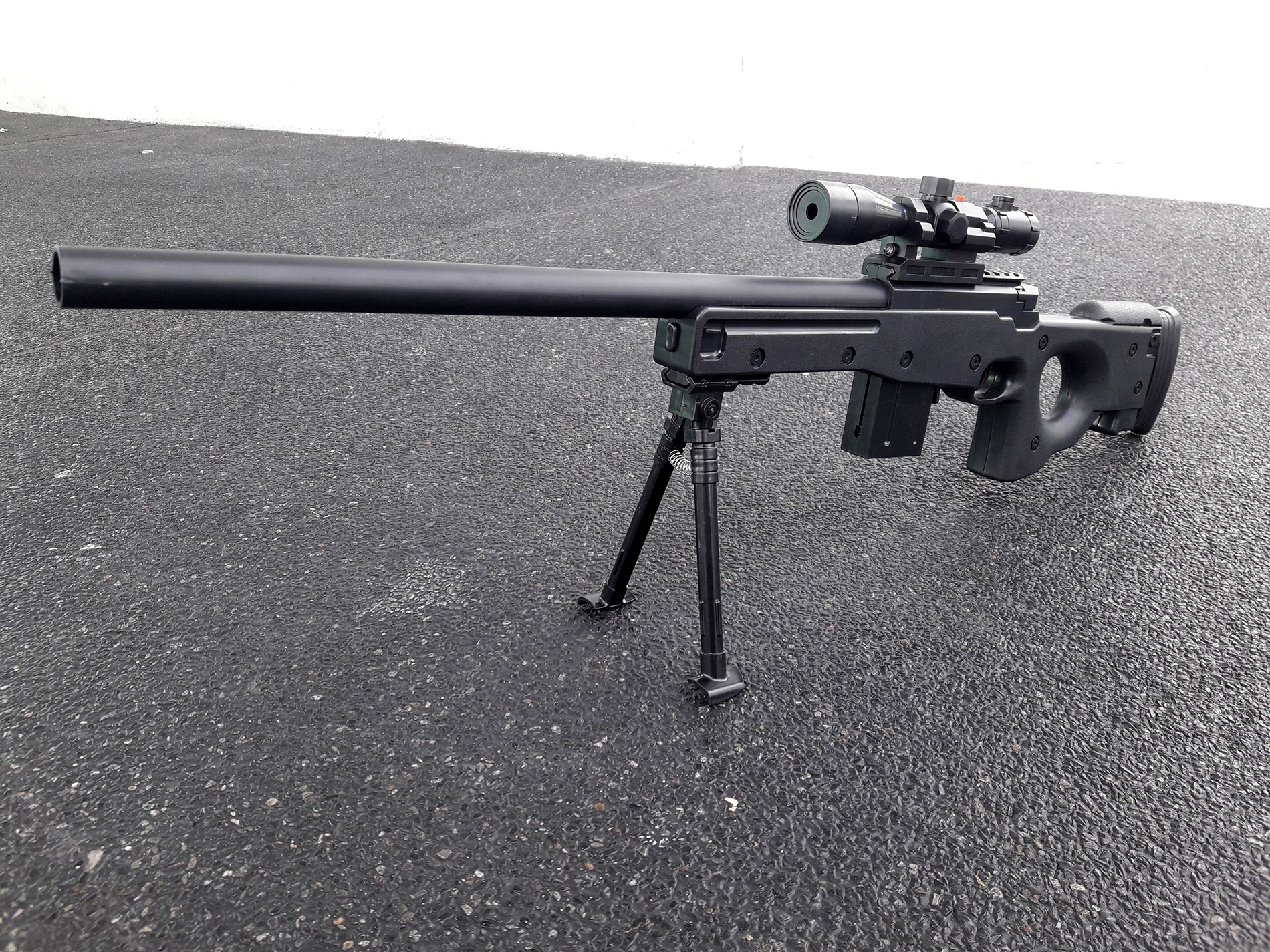 ปืนของเล่น ปืนอัดลม ปืนสไนเปอร์อัดลม ลำกล้องติดเลเซอร์ บอดี้พลาสติกแข็ง รุ่น MT.991 และ MT.991-1