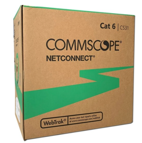 COMMSCOPE 884022314/10 (AMP CBC-0007) CAT 6 Indoor UTP Cable 23 AWG, Bandwidth 250MHz, CMR Blue Color 305 M./Pull Box
