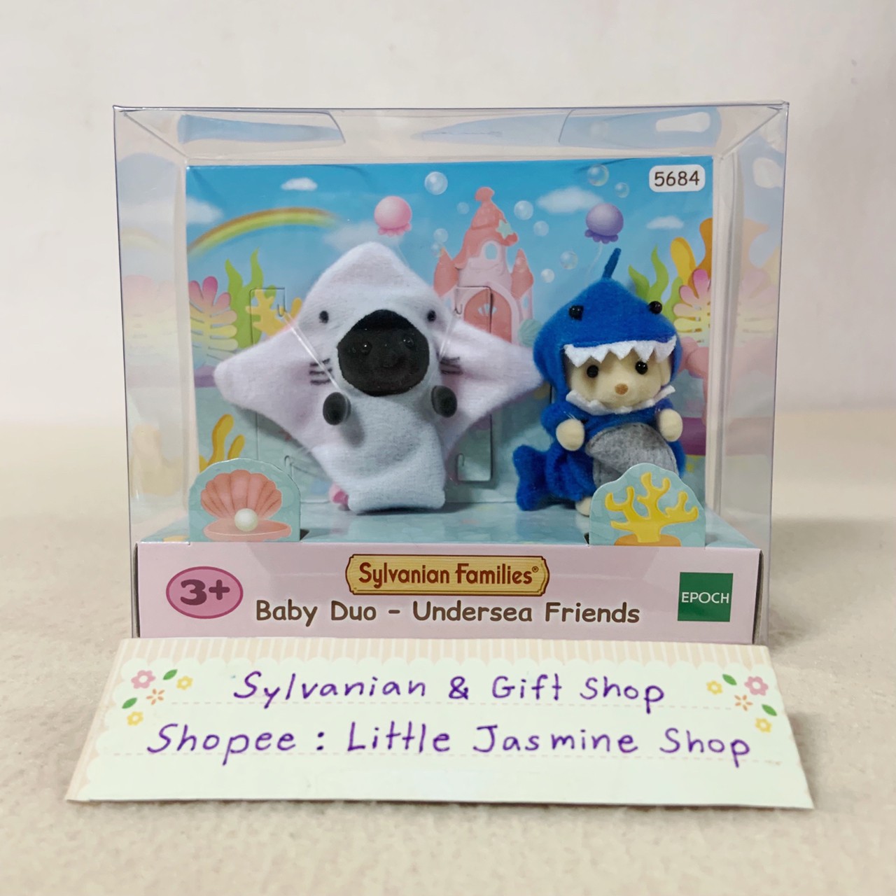 ⭐️ Limited 🏠 ตุ๊กตาซิลวาเนียน เบบี้ดูโอ เพื่อนใต้ทะเล Baby Duo - Undersea Friends (Mole & Labrador) Sylvanian บ้านตุ๊กตา