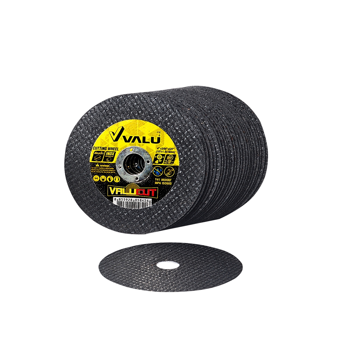 แผ่นตัดเหล็ก 4"x1mm. VALU CUT V105-1001