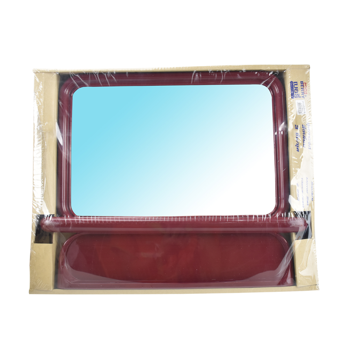 BERRY ชุดกระจกสี่เหลี่ยม 3 ชิ้น # 223 สีแดง