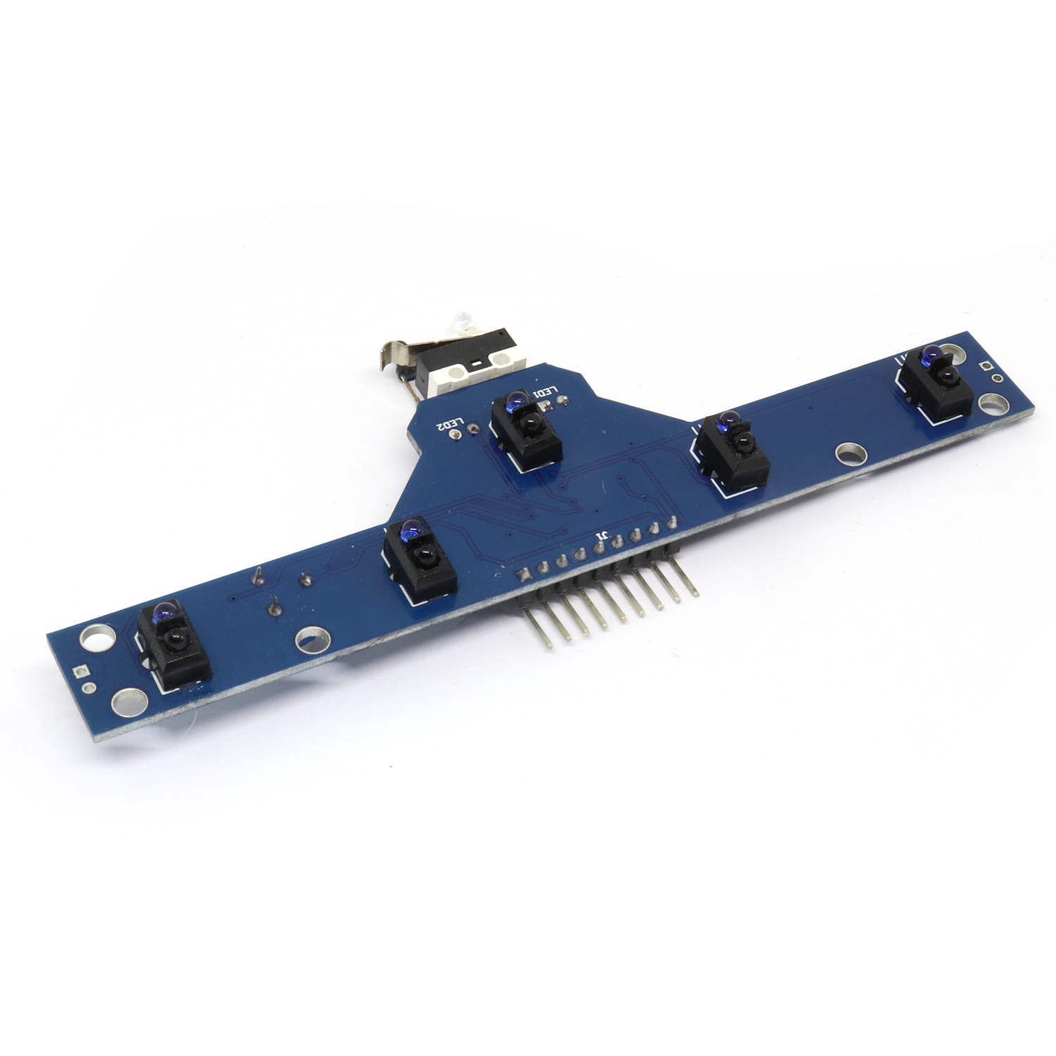 Smart Car Infrared Line tracking 7 Sensor Module (ตรวจจับเส้นขาวดำ / สิ้งกีดขวาง / การชนแบบสวิต์ / อินฟาเรด)