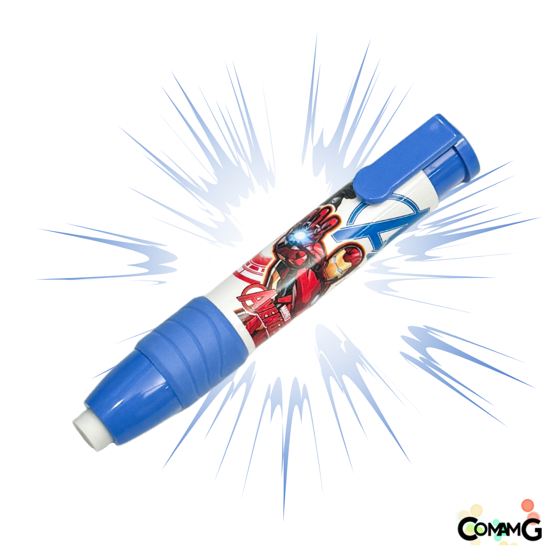 ยางลบแท่ง แบบด้ามกด ทรงดินสอด้ามยาว มียางรองนิ้ว ลายการ์ตูน พร้อมส่ง