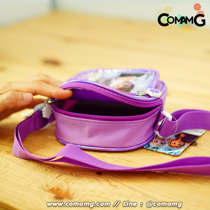 กระเป๋าสะพายข้างเอลซ่าอันนา (Frozen) สีม่วง ลิขสิทธิ์แท้