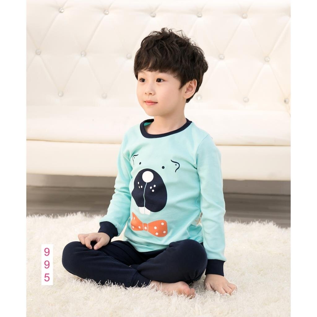 BM-1 ชุดนอนเด็กแขนยาวขายาว พร้อมส่ง 3-12 ขวบ
