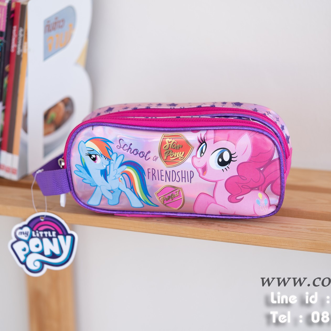 กระเป๋าใส่เครื่องเขียนลายโพนี่ (my little pony ) ลิขสิทธิ์แท้