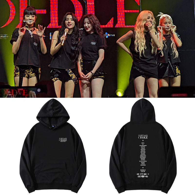 เสื้อกันหนาวฮู้ด G-IDLE คอนเสิร์ต World Tour : JUST ME