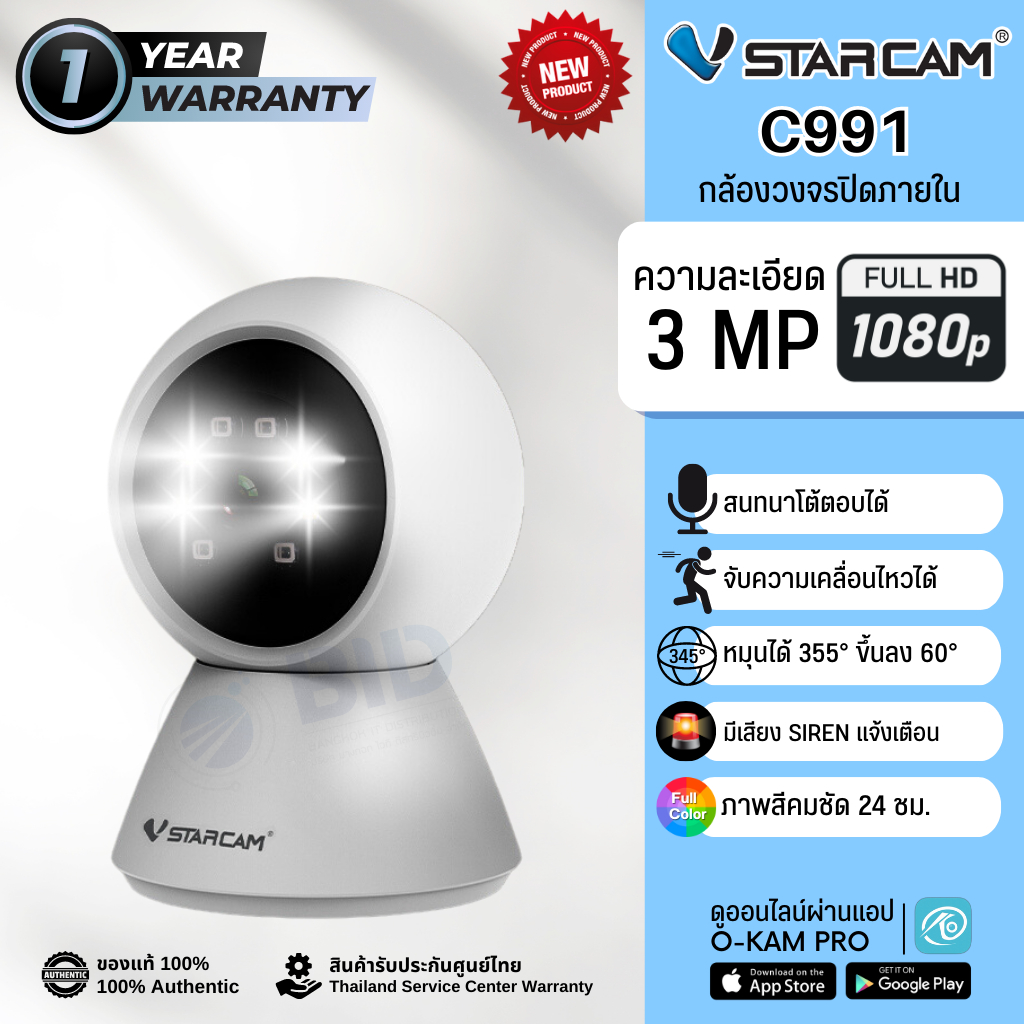 กล้องวงจรปิด Vstarcam C991 ภายใน