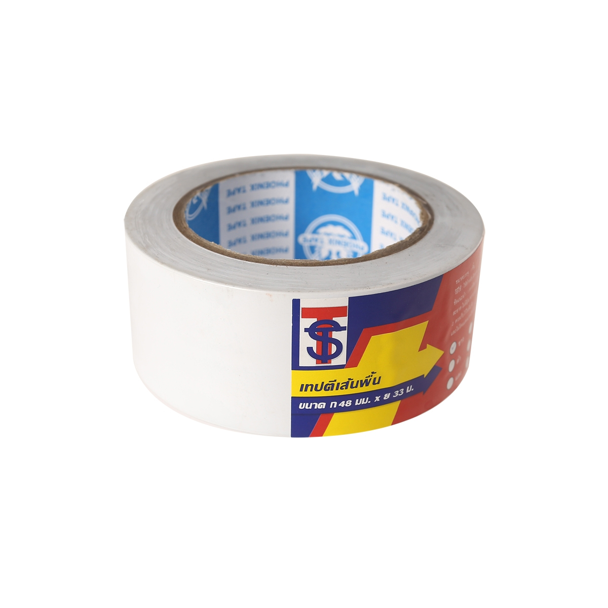 Phoenix เทปตีเส้น PVC 48mm.x33m. สีขาว