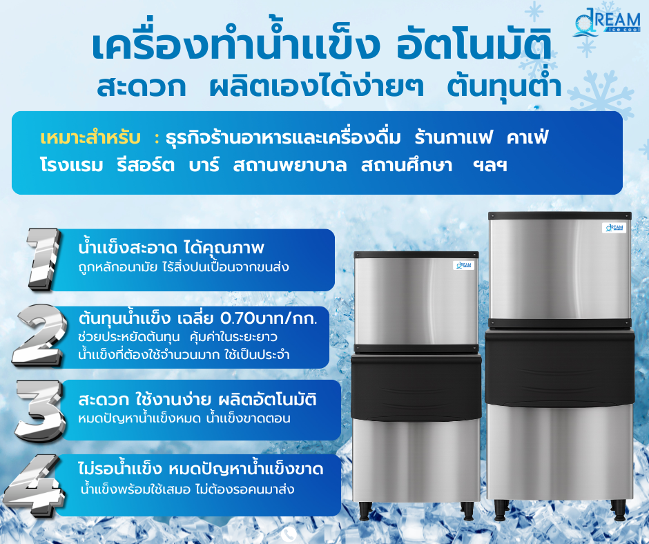 เครื่องทำน้ำเเข็งอัตโนมัติ 