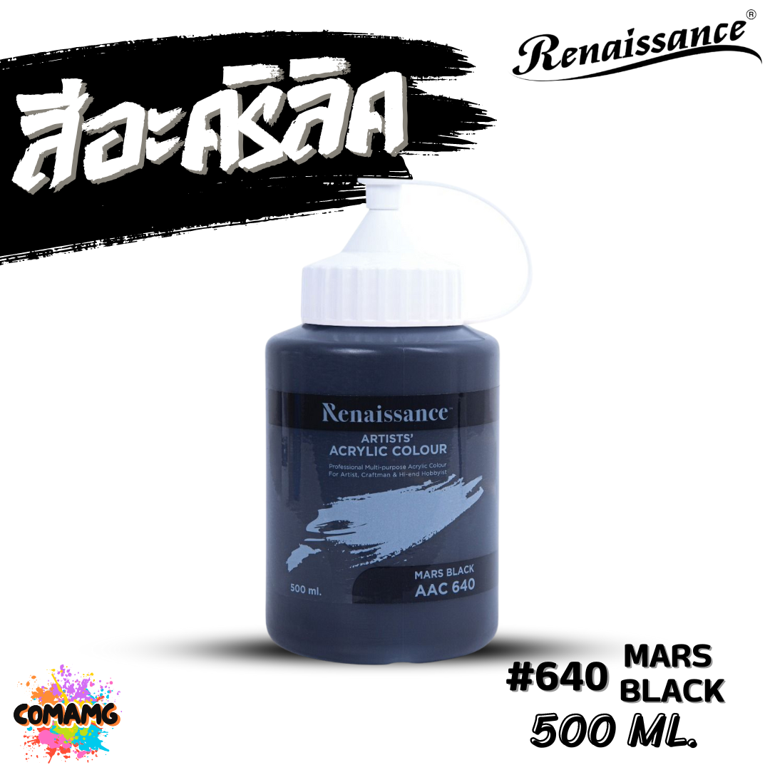 Renaissance สีอะคริลิค Artists acrylic color ขนาด 250-500 ml กันน้ำ สีเพ้นท์ พร้อมส่ง