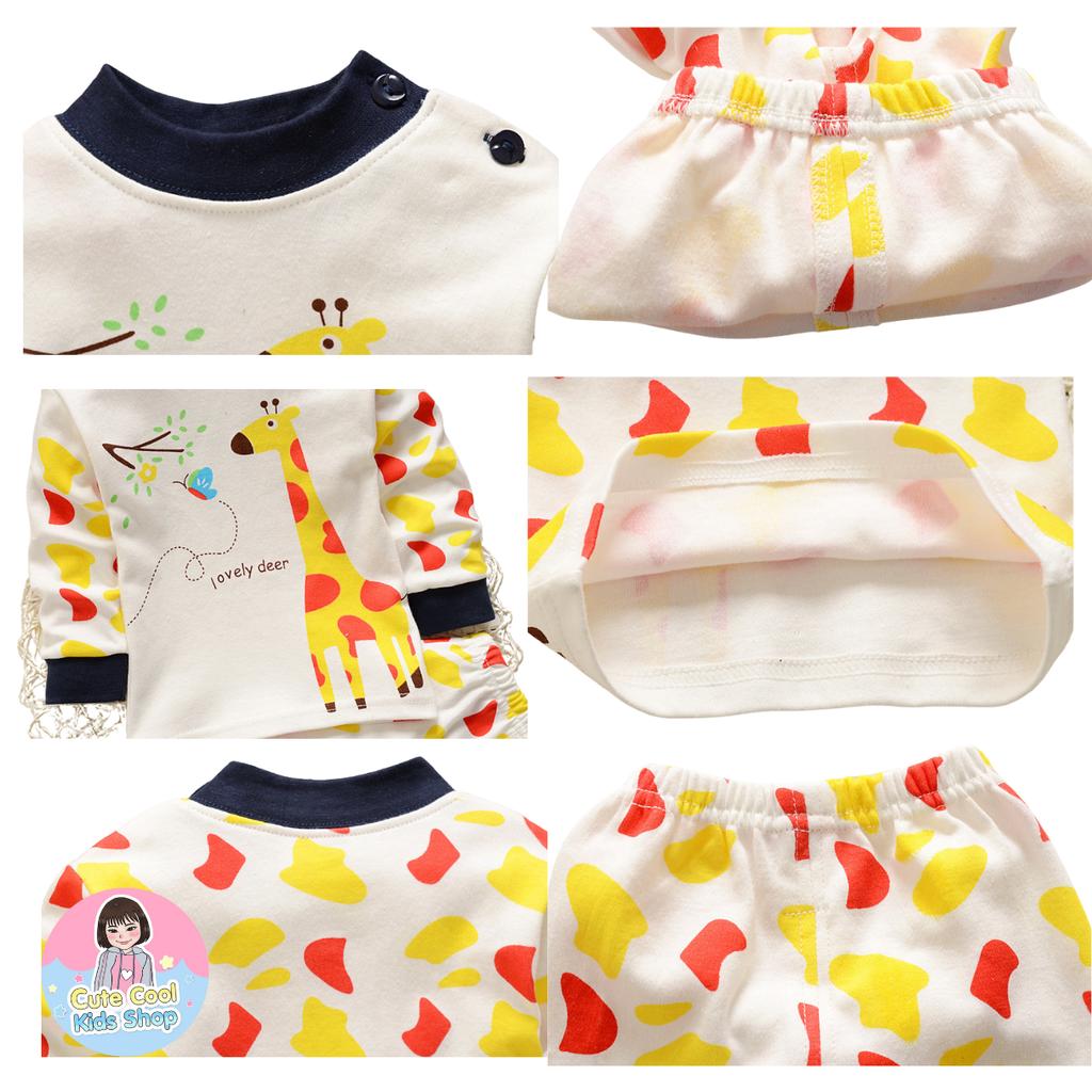 CHBA ชุดนอนเด็ก แขนยาวขายาว มีขนาด 6 เดือน -10 ขวบ