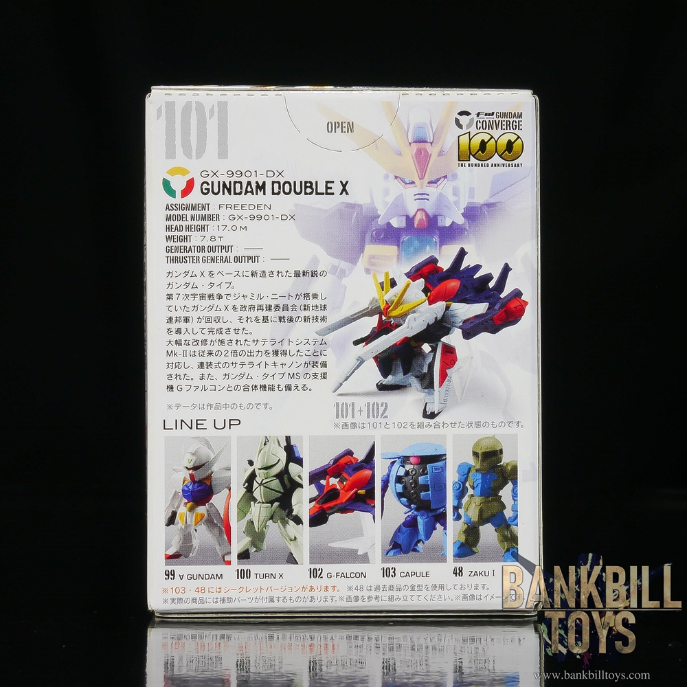 กันดั้ม Bandai Candy Toy FW Gundam Converge 17 No.101 GX-9901-DX Gundam Double X