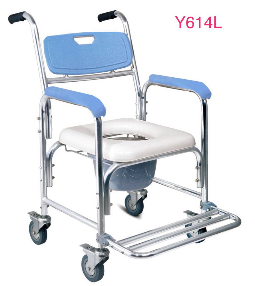 เก้าอี้นั่งถ่าย มีล้อ รุ่น Y614L (รุ่นยอดนิยม)