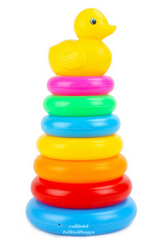 ห่วงเรียงซ้อนเป็ดสายรุ้ง