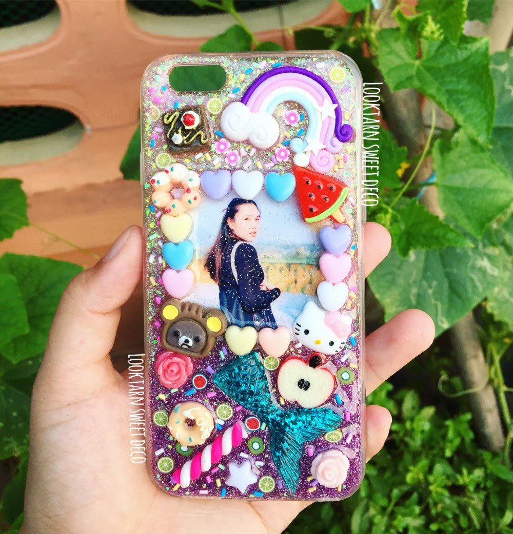 เคสเรซิ่นใส่รูป พร้อมตกแต่ง **แถมฟรีรูปถ่าย3ใบ**