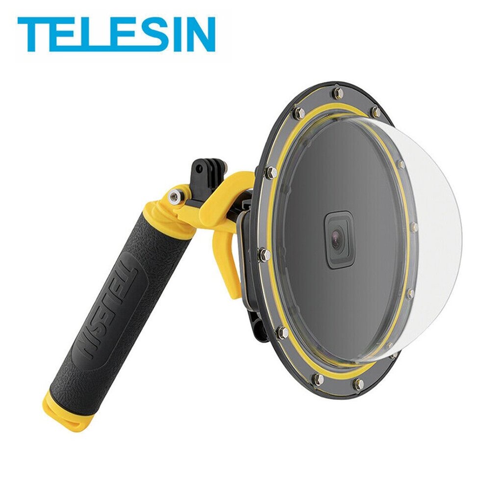 Telesin GoPro 7 / 6 / 5 Telesin Dome Port โดมถ่ายครึ่งบกครึ่งน้ำพร้อมที่กดชัตเตอร์