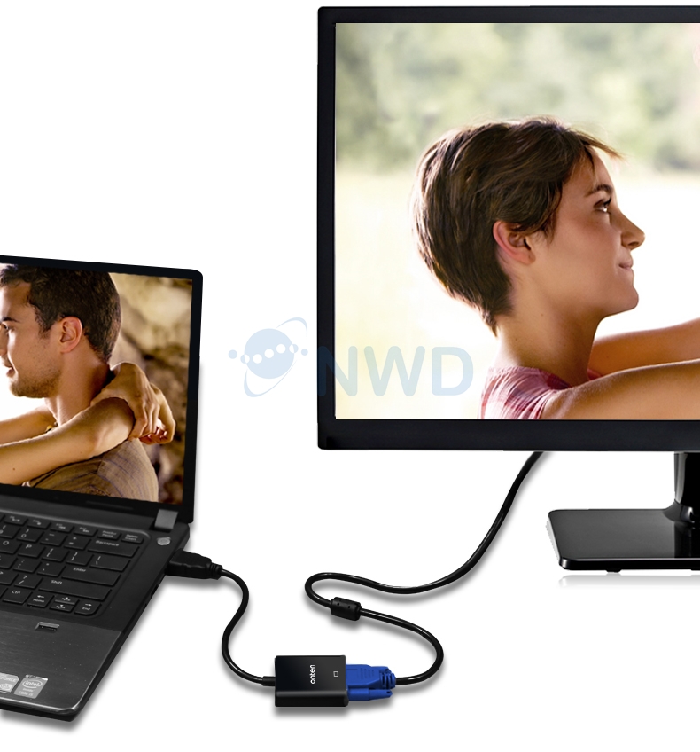 ตัวแปลงสัญญาณ OTN-5165 (HDMI to VGA Adapter)