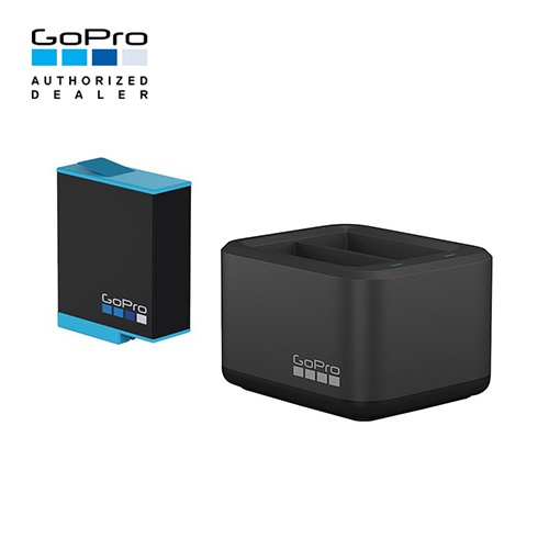 GoPro 10 / 9 GoPro Dual Battery Charger + Battery x 2 ของโกโปรแท้ แท่นชาร์จ ที่ชาร์จ + แบตเตอร์รี่โกโปร x 2