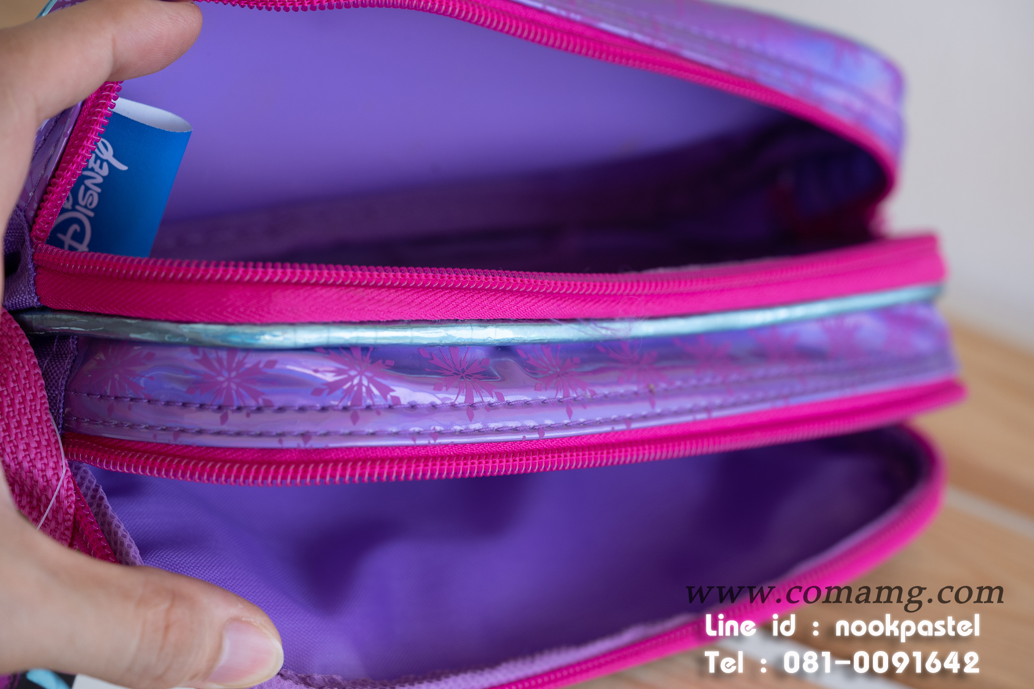 กระเป๋าใส่เครื่องเขียนเอลซ่าอันนา (Frozen) สีม่วง ลิขสิทธิ์แท้