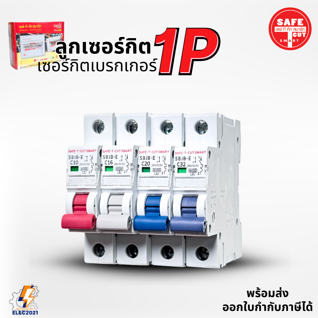 SAFE-T-CUT ลูกเซอร์กิต สำหรับใส่กับตู้RCBO แบบEU 1P 10A ,16A , 20A , 32A