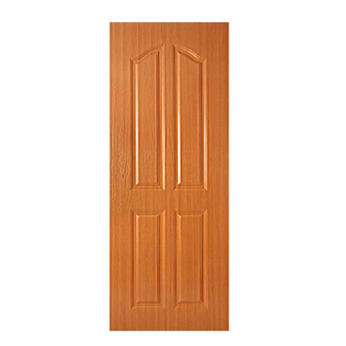 POLYWOOD ประตู UPVC รุ่น LPNR-006 ขนาด 80x200 ซม.สีออเร้นจ์ทีค/เจาะ