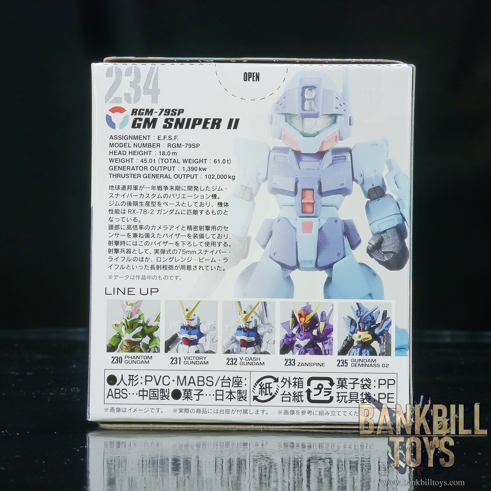 กันดั้ม Bandai Candy Toy FW Gundam Converge #19 No.234 RGM-79SP GM Sniper II