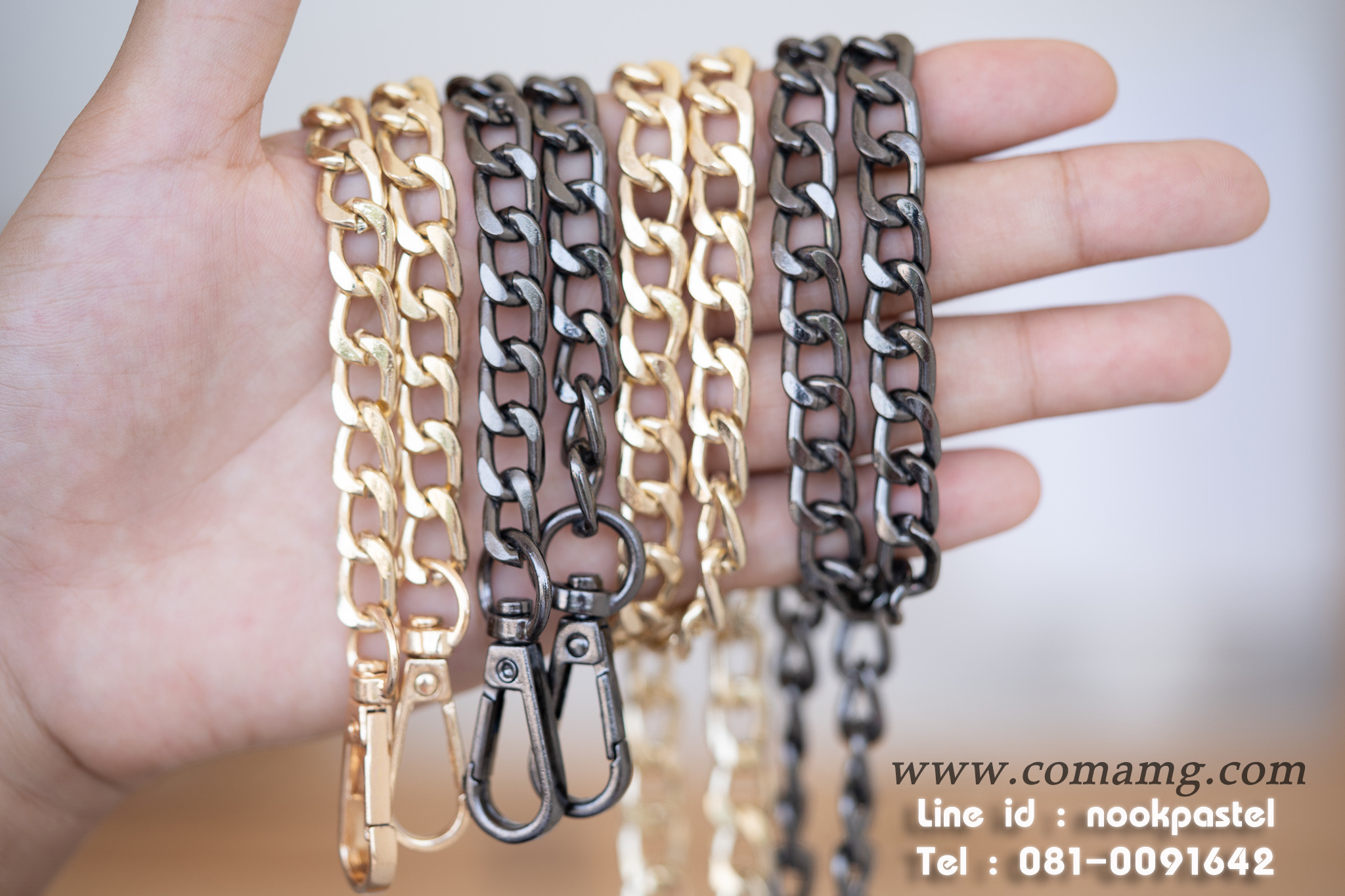สายโซ่กระเป๋า โซ่ตัดเหลี่ยม