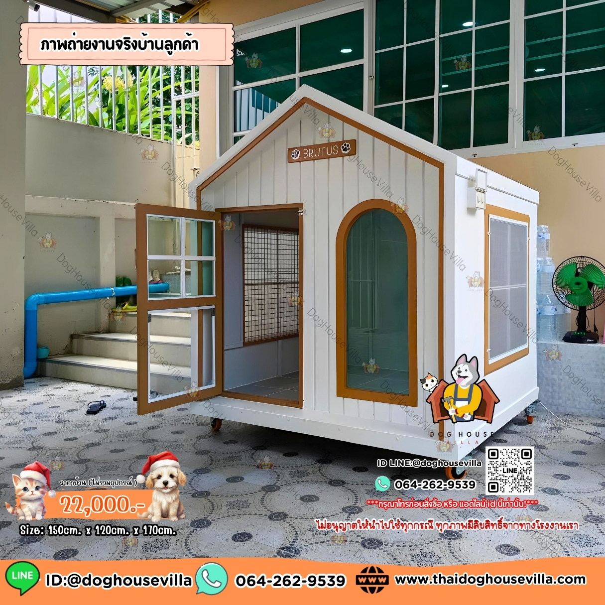 บ้านหมา บ้านแมว DogHouseVilla บ้านสุนัขกลางแจ้ง