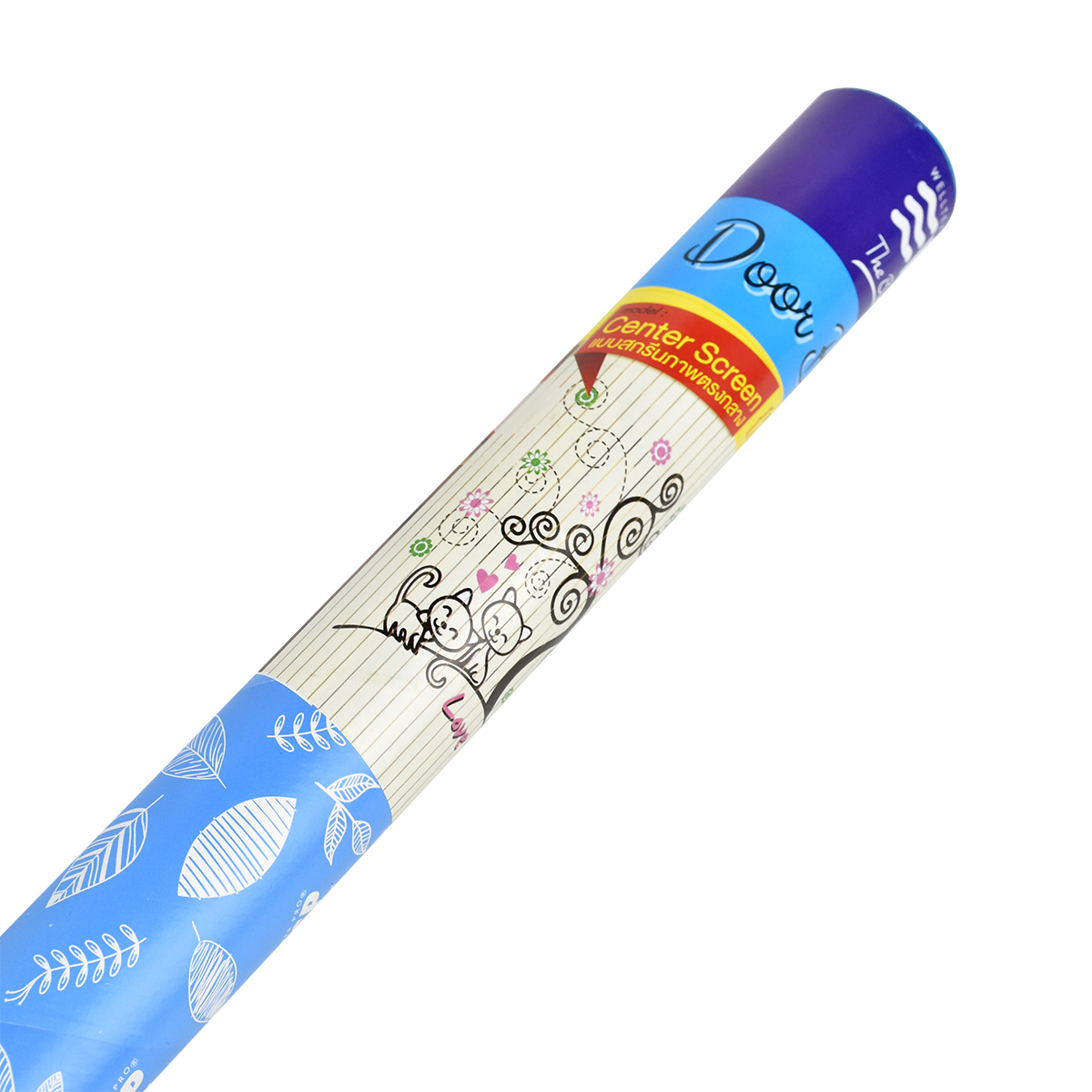 WSP มู่ลี่ประตูแบบสกรีนภาพตรงกลาง TK-32 80x200cm. 036