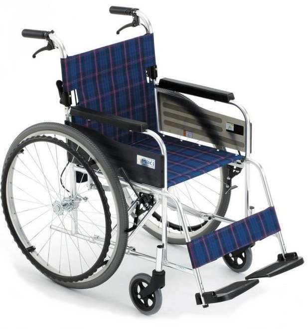 รถเข็นผู้ป่วย MIKI รุ่น MPT-43JL ล้อหน้า 6 นิ้ว ล้อหลัง 22 นิ้ว หนัก 12 กิโลกรัม รับประกันศูนย์ไทย 3 ปี