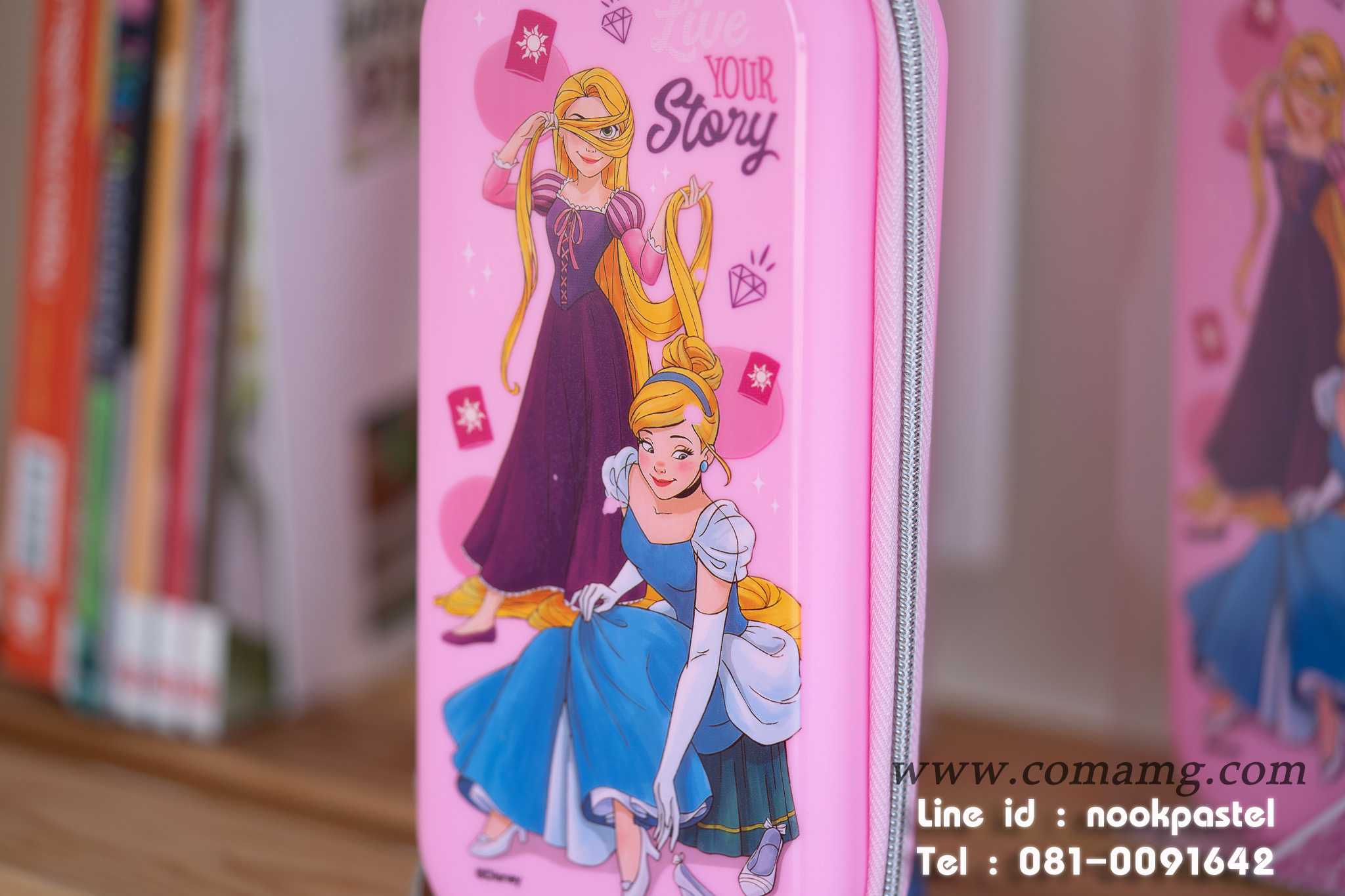 กล่องดินสอเจ้าหญิงซิลเดอเลล่า&ราพันเชล สีชมพู รุ่นซิปรอบ ลิขสิทธิ์แท้