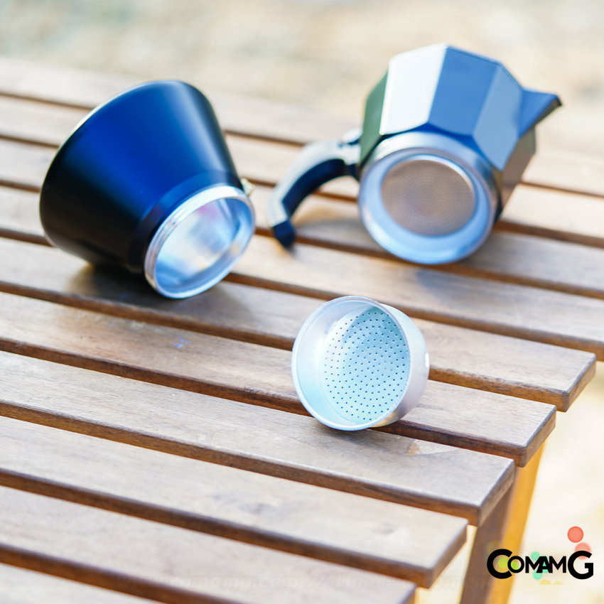 หม้อต้มกาแฟสด MokaPot ใช้งานบนเตาinduction ขนาด 3คัพ 6คัพ สีดำ