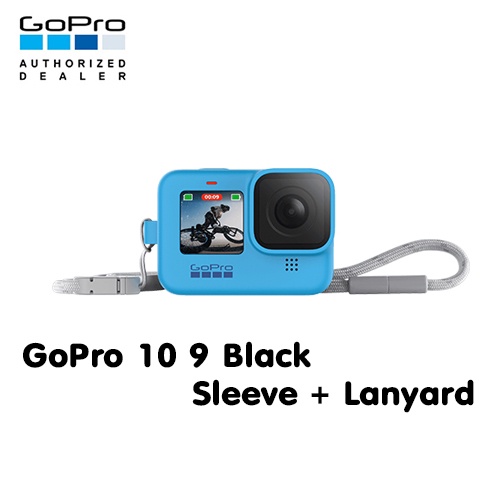 GoPro 11 / 10 / 9 Sleeve + Lanyard Blue ซิลิโคนพร้อมสายคล้องคอ สีฟ้า