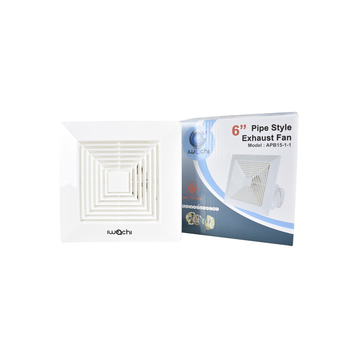 IWACHI พัดลมดูดอากาศ แบบติดเพดาน 6" APB1511 28W