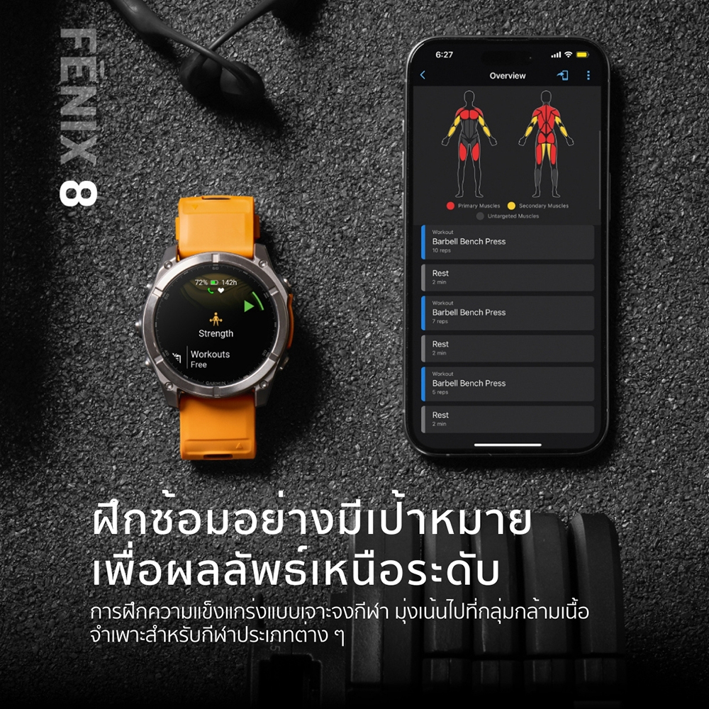 Garmin Fenix 8 Series ประกันศูนย์ไทย 2 ปี