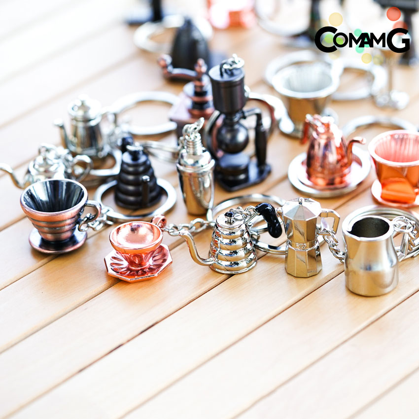 พวงกุญแจกาแฟ พวงกุญแจmoka pot พวงกุญแจอุปกรณ์กาแฟ สำหรับคนรักกาแฟ ห้อยเก๋ๆ พวงกุญแจสำหรับคนรักการชงกาแฟ พร้อมส่ง