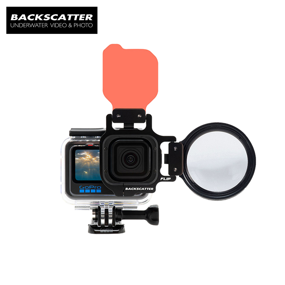 GoPro 11 / 10 / 9 / 8 / 7 / 6 / 5 Backscatter Flip10 Pro Package with Shallow & Dive Filters & +15 MacroMate Mini Lens