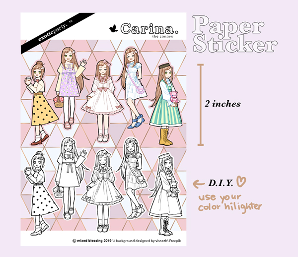 Sticker&Postcard set: