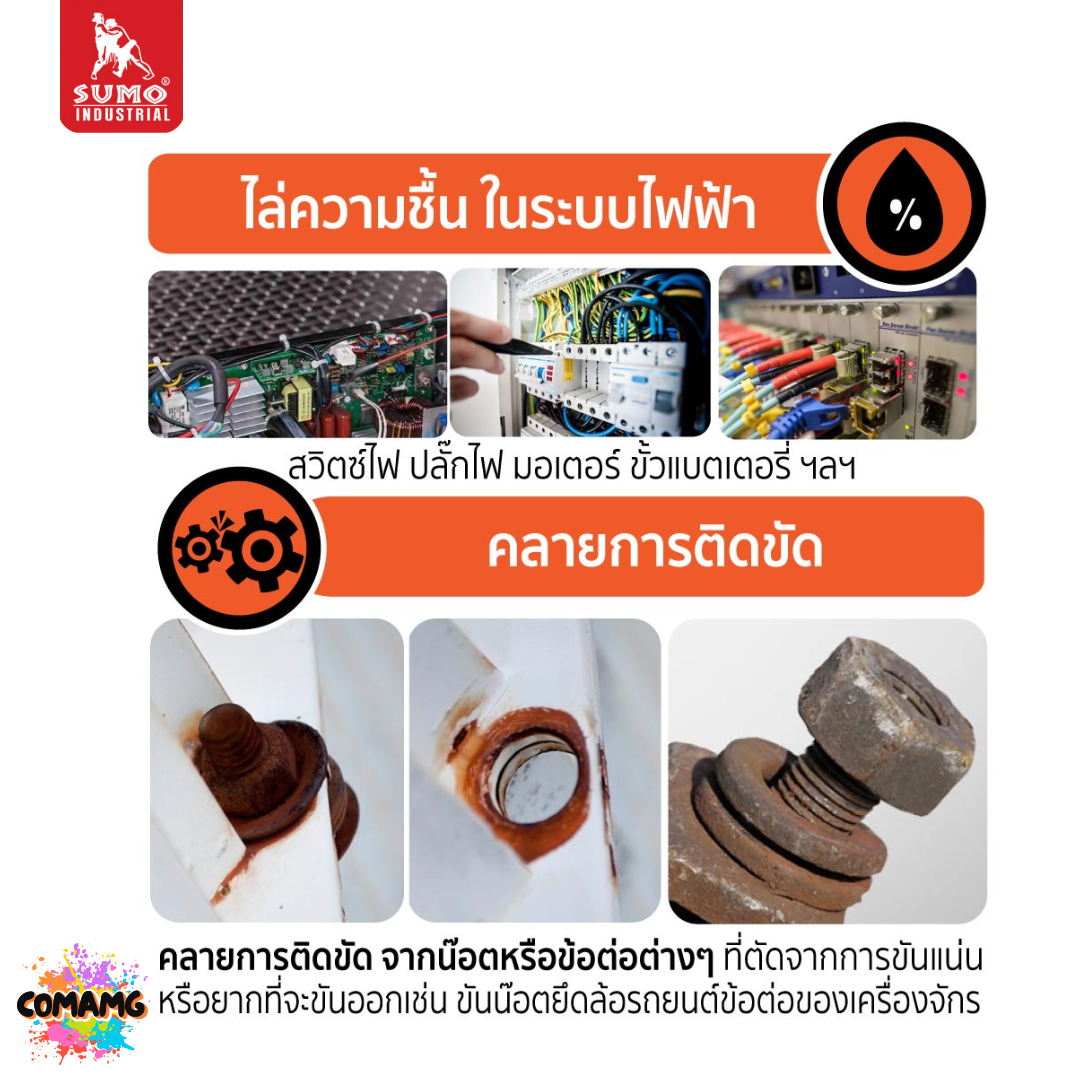 Sumo น้ำมันครอบจักรวาล รุ่น D MAX เพิ่มการหล่อลื่น ลดแรงเสียดทาน ทำความสะอาดคราบ ขนาด 200-450มล