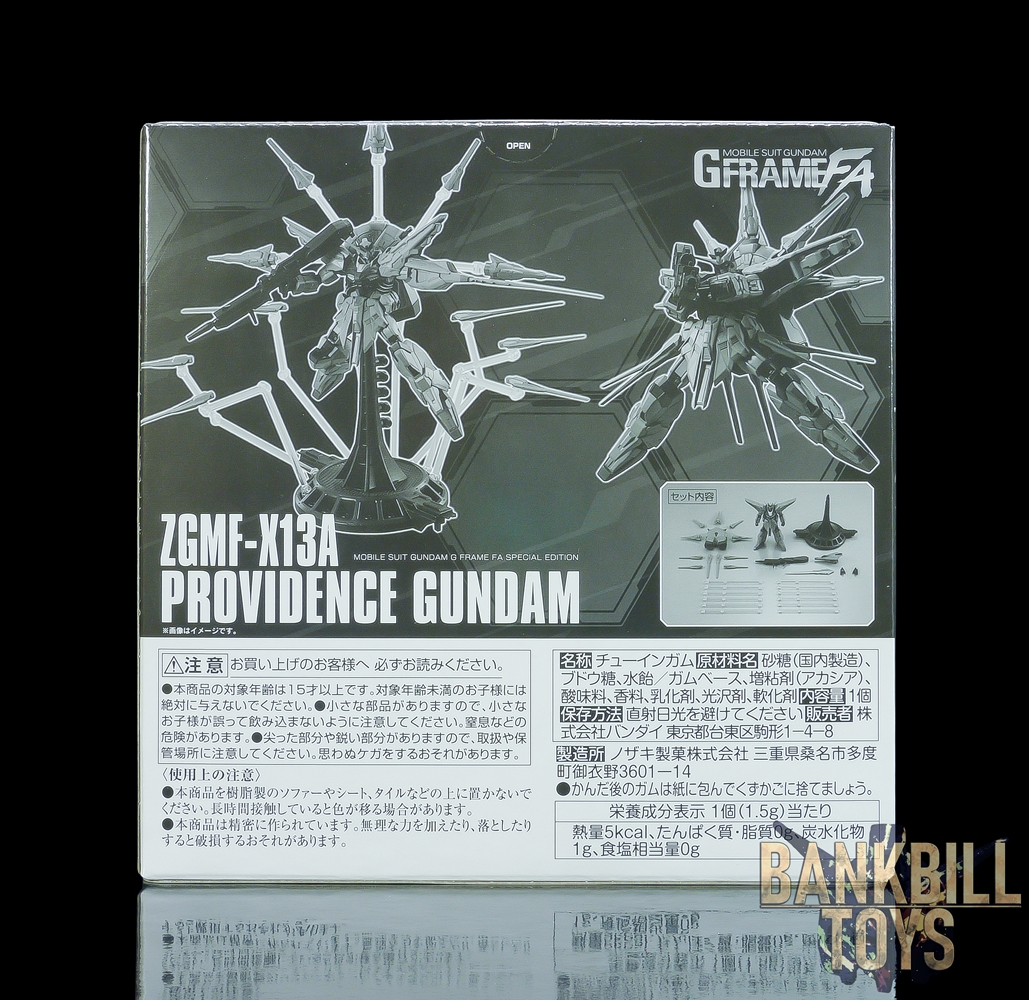 กันดั้ม Bandai Premium Bandai Candy Toy Online Shop Limited Mobile Suit Gundam G Frame FA Special Edition ZGMF-X13A Providence Gundam