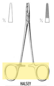 Needle Holder Hasey T/C 12.5 cm. Serrated (ด้ามทอง)