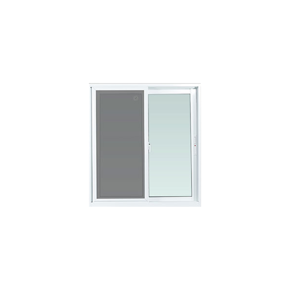 WindowAsia หน้าต่างอลูมิเนียม ECO บานเลื่อน สีขาว (ไม่มุ้ง) ขนาด 100x100
