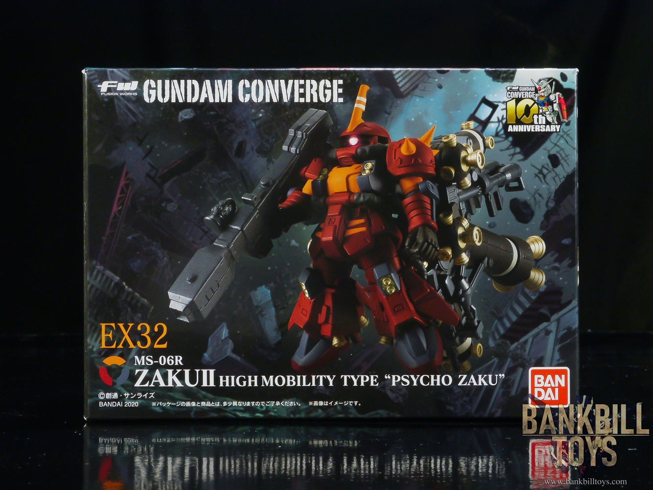 กันดั้ม Bandai Candy Toy FW Gundam Converge EX32 MS-06R Zaku II High Mobility Type "Psycho Zaku"