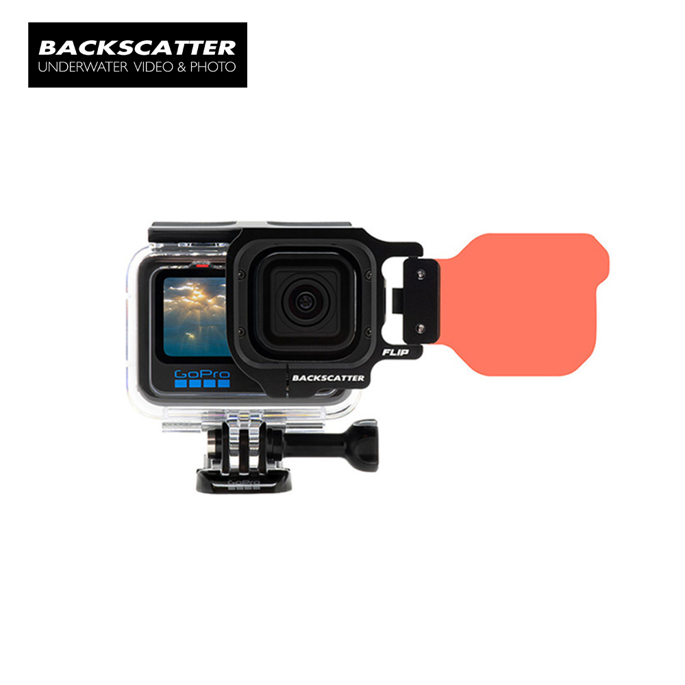 GoPro 7 / 6 / 5 Black Protective Housing + Backscatter FLIP10+ Dive Filter (20-40 ft) + Floating Hand Grip